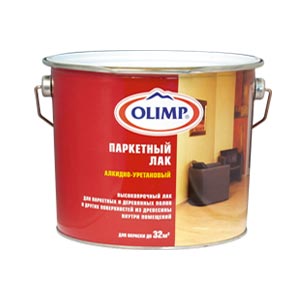 Лак паркетный глянцевый, 0.9л Олимп