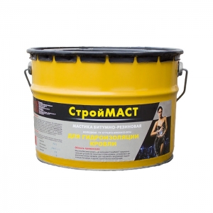 Мастика  битумно-резиновая СтройМАСТ кровля 10л/9,5кг