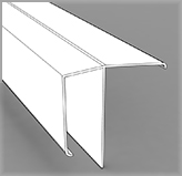 Угол Белый F- образный широкий 60 мм 3 м