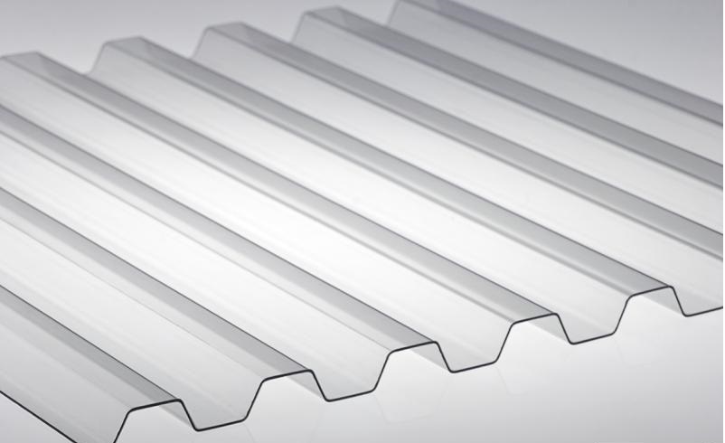 Поликарбонат монолитный кровельный КП  2000*1050*0,8 мм