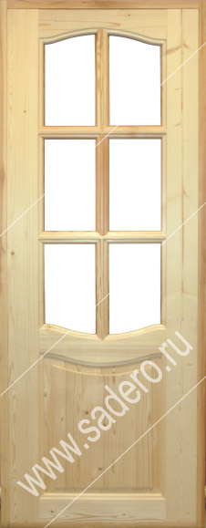 Дверь филенчатая Наполеон под стекло САДЕРО (ДО21-7) 600*2000 мм + коробка/без НДС