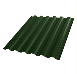 Лист профилированный зеленый С 21 3000х1050 мм ПЭ-6005-0,5 лист- 3,15 м2
