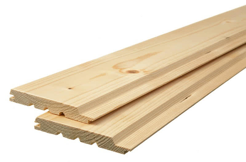 Вагонка дерев. сосна-ель Евро В 12,5х96(88)х2100 мм Архангельск 1уп-10шт