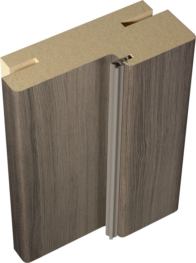 Дверная стойка экошпон 70х26х2100мм телескопическая Дуб серый поперечный VELLDORIS