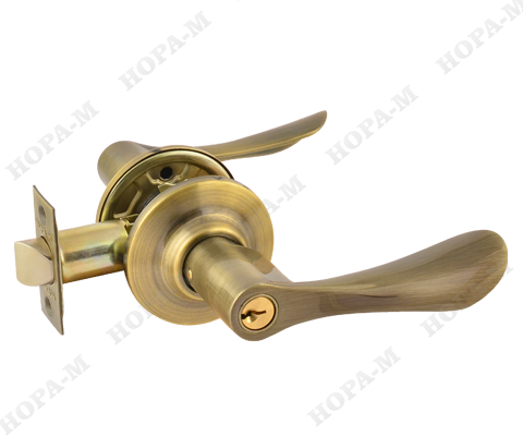 Ручка-защелка ЗВ3-01 ст. бронза м/к ключ/фикс Нора-М