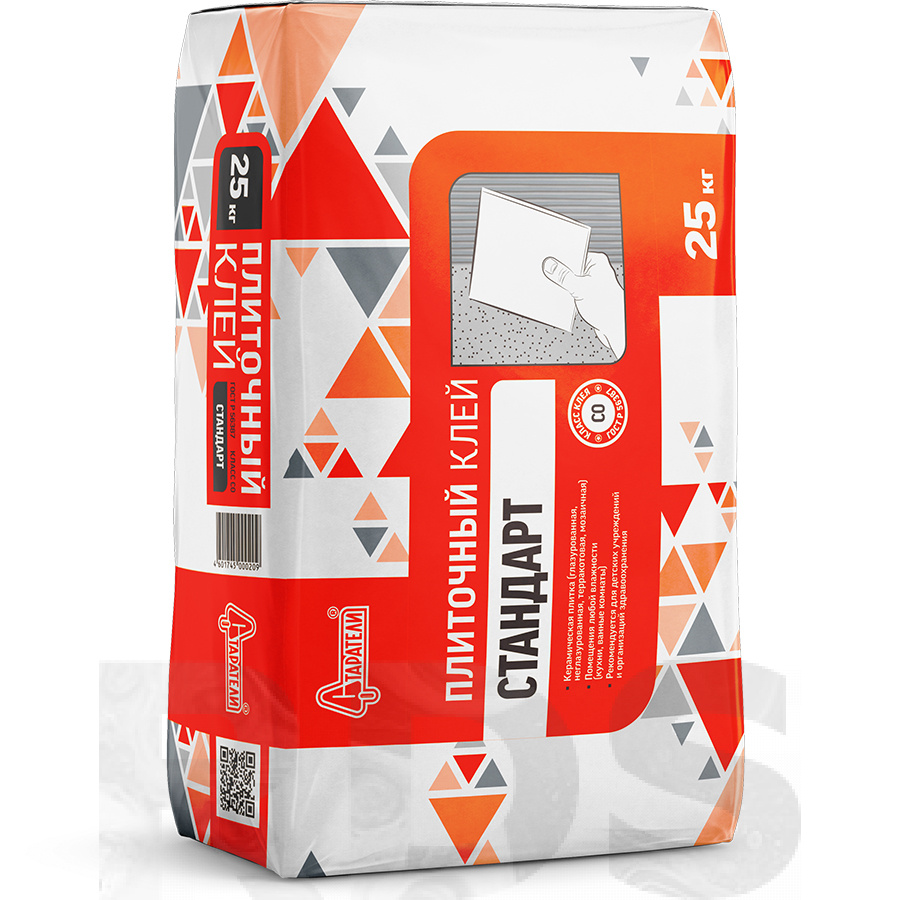 Клей плиточный Стандарт 25 кг Старатели НЕКОНДИЦИЯ
