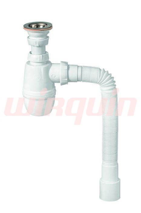 Сифон Минор 11/4х40 с гофрир. трубой 40х40/50 арт. SM2102 нов. арт. 30718050 для д. клапана