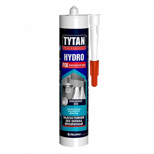 Клей монтажный HYDRO FIX акрилатный прозрачный 310 мл TYTAN PROFESSIONALL