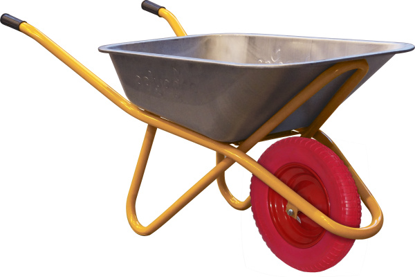 Тачка одноколесная строительная 90 л до 170  кг с бескамерным колесом POLYAGRO