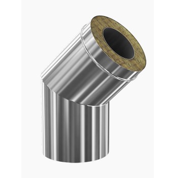 Сэндвич-колено 45 д 150/220 нерж 1мм / оц СМ