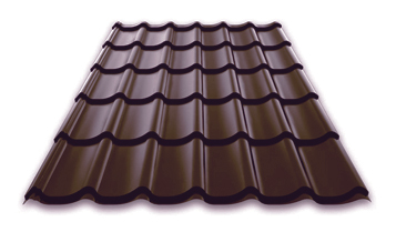 Металлочерепица Монтеррей  коричневый 2250*1190