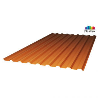 Поликарбонат монолитный кровельный МП - 20 ЯНТАРЬ  2000*1150*0,8 мм