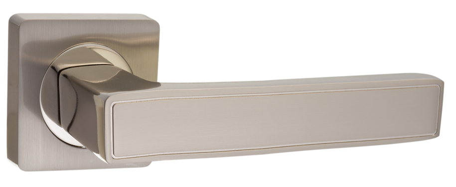 Ручки дв. PUERTO AL 534-02 SN/NP никель матовый/никель блестящий