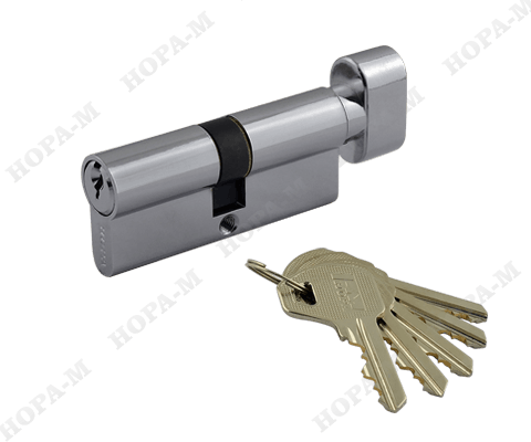 Личина цилиндр. мех-м хром Vagner EL-60-С-NI ( с вертушком)