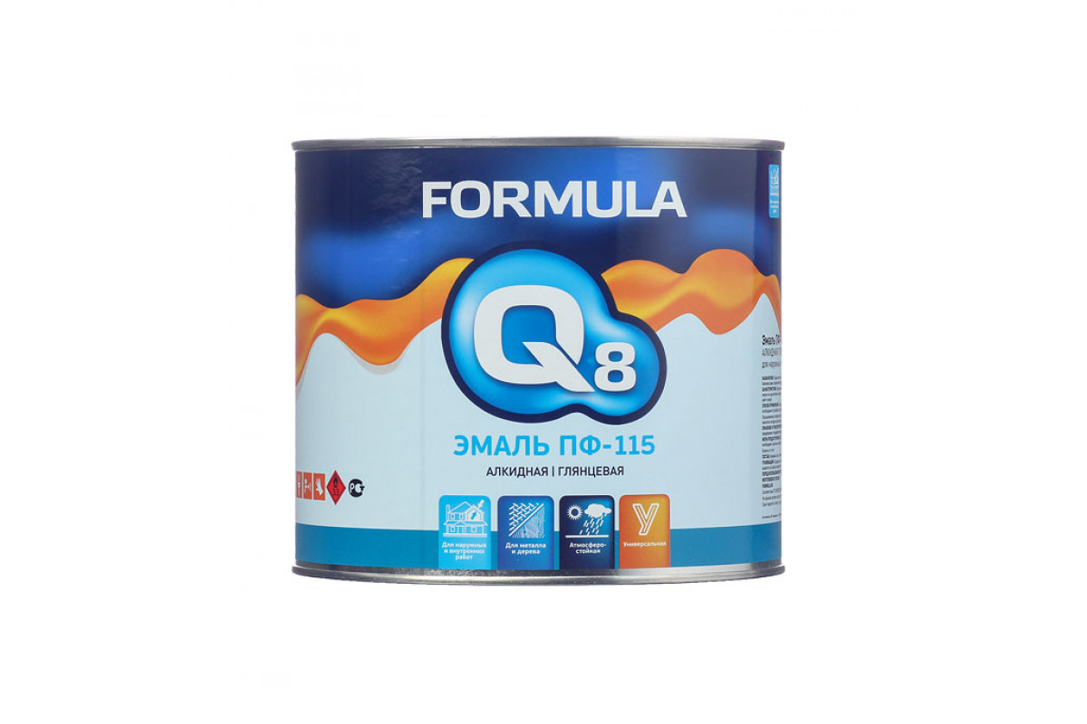 Эмаль ПФ-115 вишневая 1,9 кг глянцевая Formula Q8