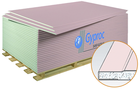 Гипсокартон ГКЛ 12,5 мм ОГНЕСТОЙКИЙ 2500*1200 мм ГИПРОК 50 шт в палете