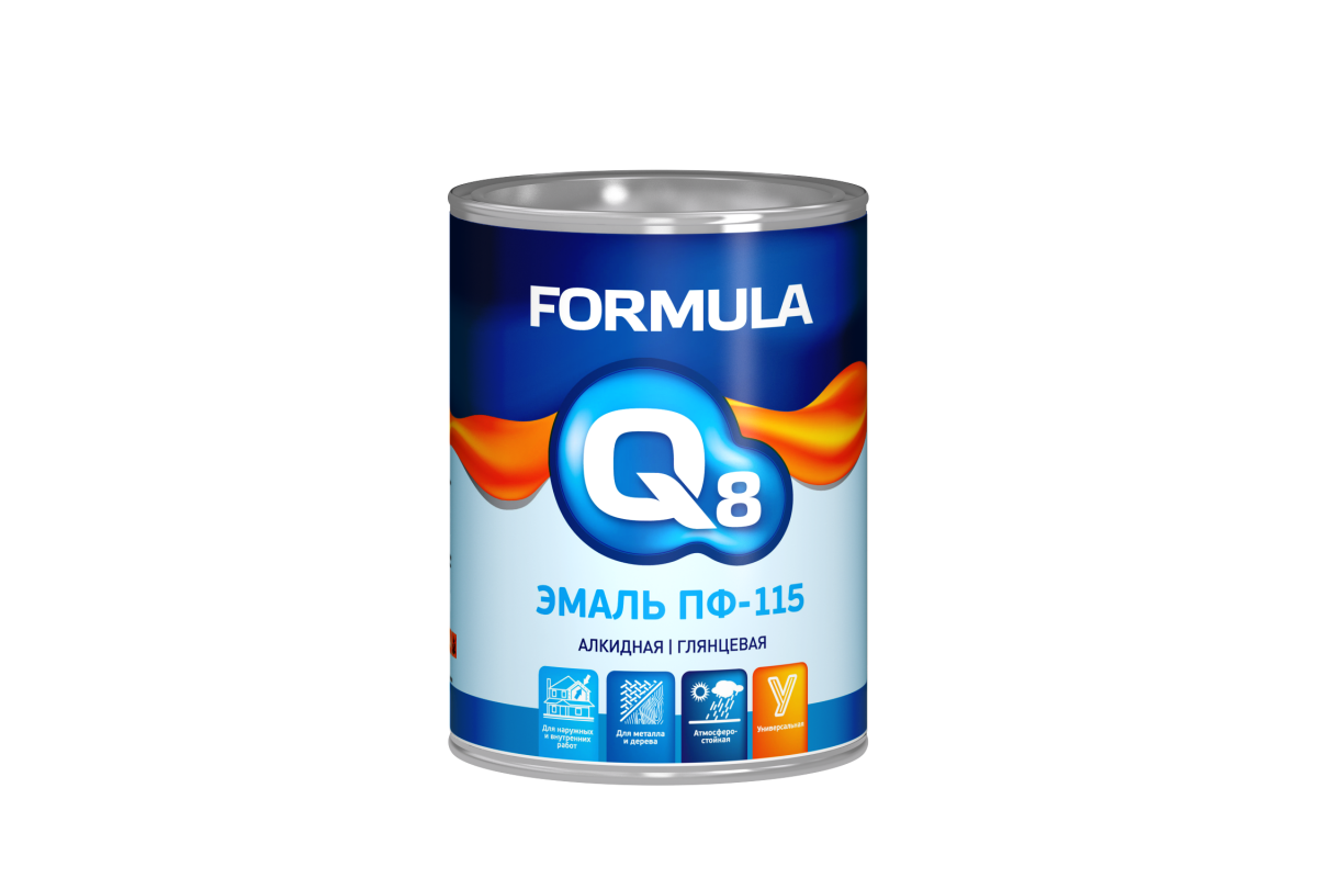 Эмаль ПФ-115 вишневая 0,8 кг Formula Q8