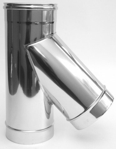 Тройник 45 д.200мм нерж 1мм люкс