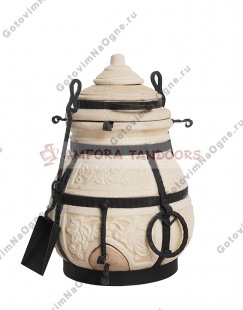 Тандыр Сармат Кочевник толщ стен 5см Высота с крышкой 61см диам горла 22см вес 45кг