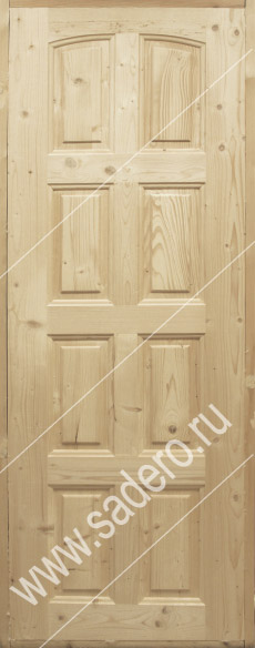 Дверь филенчатая Восьмифиленчатая глухая САДЕРО (ДГ21-7) 600*2000 мм + коробка /без НДС