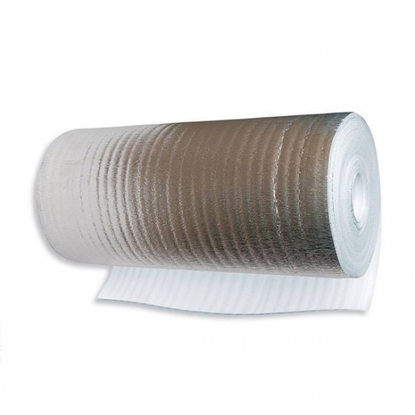 Полиэтилен вспененный фольгированный НПЭ 2мм ( 1,2х10м ) уп. -  12м2 рул.