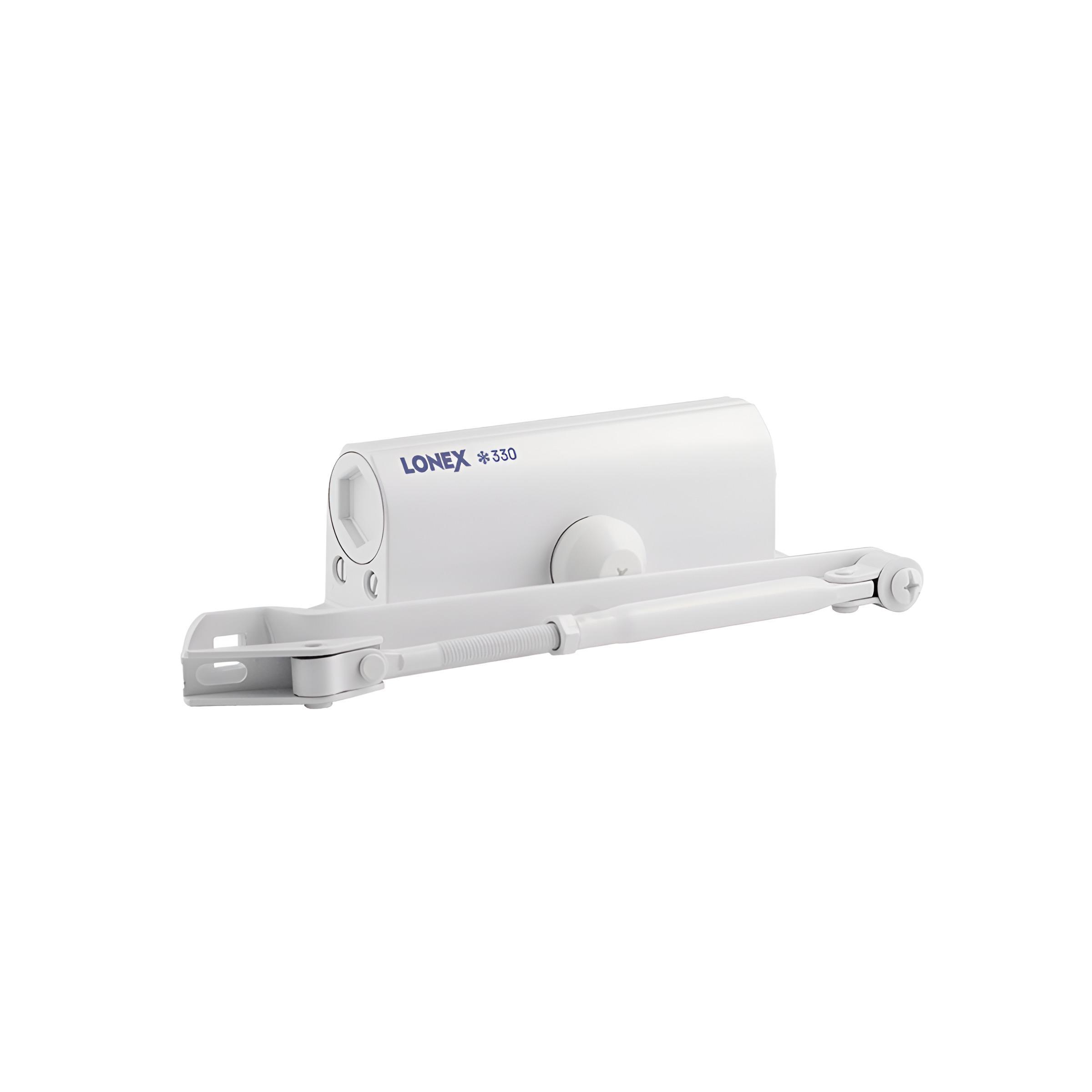 Доводчик дверной Lonex 330, для дверей 50 - 120 кг, белый