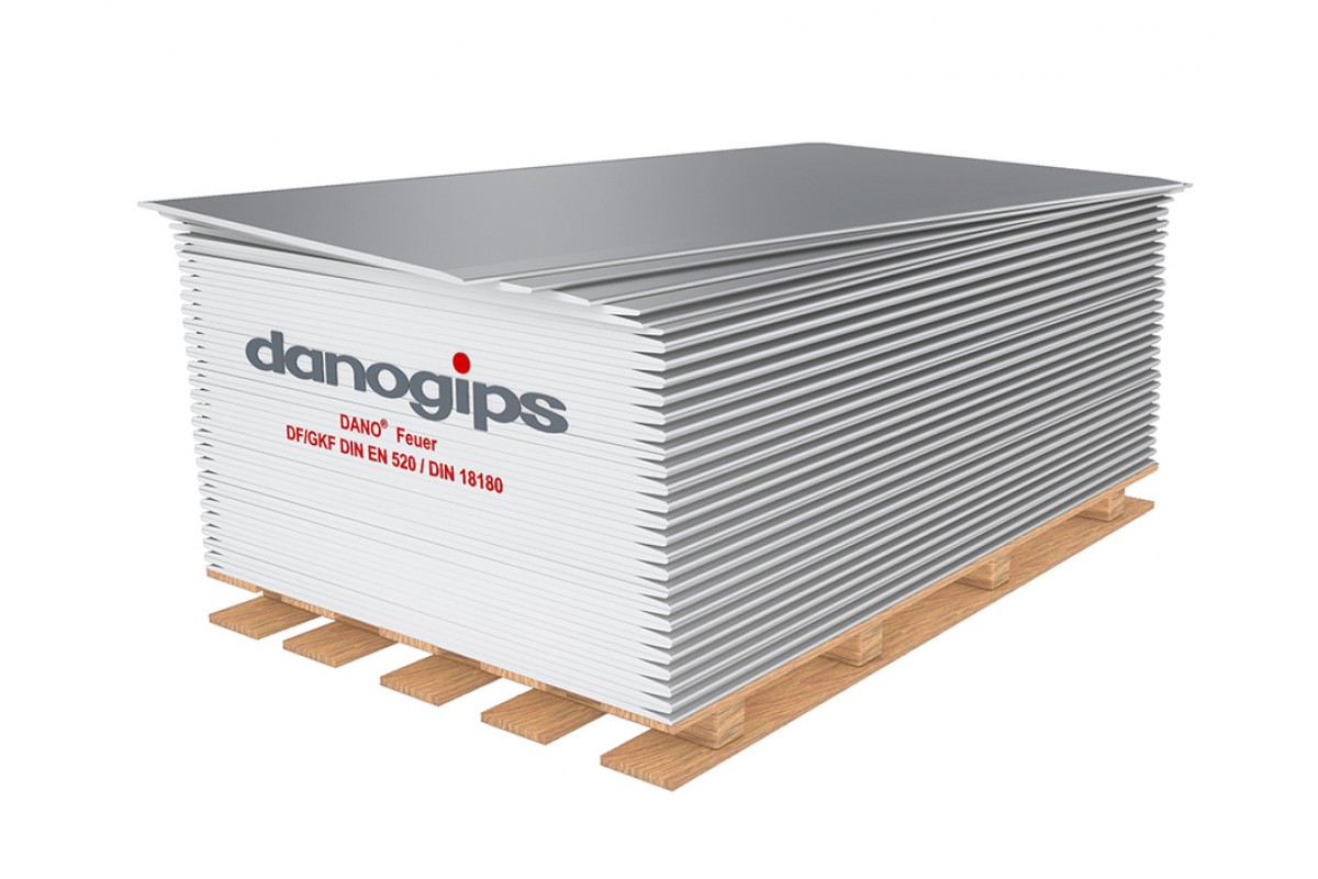 Гипсокартон ГКЛ 12,5 мм обычный 2500*1200 мм Danogips 68 шт в палете НЕКОНДИЦИЯ