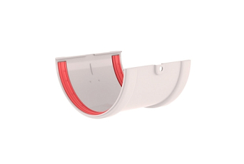 Соединитель желобов ПВХ Классика 120 белый RAL 9003 Grand Line