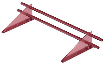 Снегозадержатель трубчатый ЭКО Style (овальный) 20*40/1,2 мм 1000 мм (RAL 3005, вишневый), 2 опоры