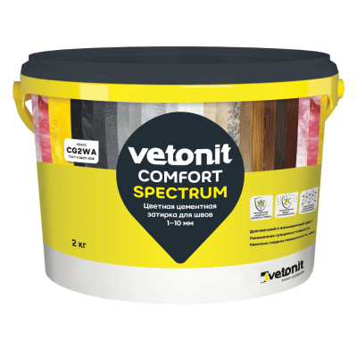 Затирка Ветонит Комфорт Спектрум 12 ГРАНИТ 2 кг.