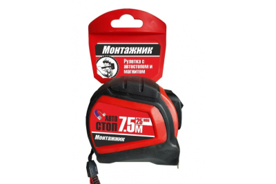 Рулетка с автостоп духкомпон корпус  7,5 м/25 мм 