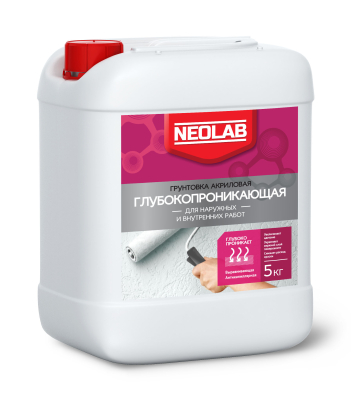 Грунтовка глубокого проникновения для наруж и внутр работ 5кг NEOLAB