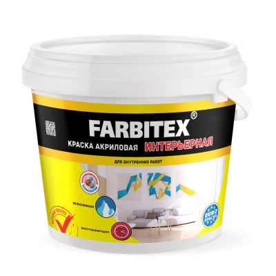 Краска интерьерная FARBITEX 6 кг