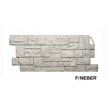 Панель фасадная "Камень дикий" жемчужный FineBer (1123(995)х465(439) мм)(10 шт/упак)