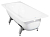 Ванна стальная DONNA VANNA 160x70x40 cм. с подставкой OP-61200, без ранта,белая орхидея, ВИЗ DV-63901 