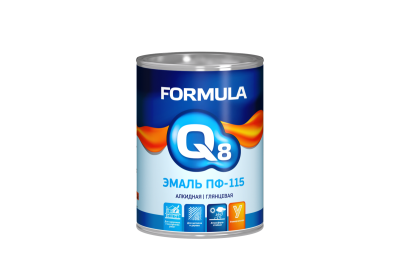 Эмаль ПФ-115 белая 0,8 кг Formula Q8