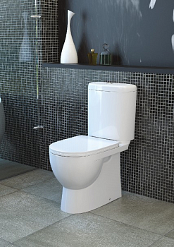 Унитаз-компакт Sanita Luxe ART LUX  2 клав.,нижний подвод, сиденье дюр. soft close, ARTSLCC01040622 