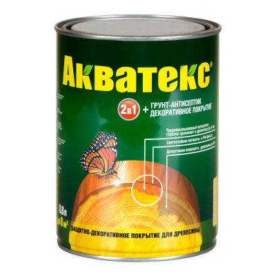 Антисептик для древесины декоративный Венге 0,8 л Акватекс