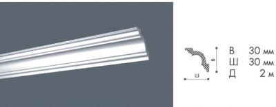 Плинтус потолочный LX - 40 30*30 мм 2 м