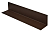 Планка примыкания верхняя 2000*250*147 ПЭ (Ral 8017) коричневый ЭКО