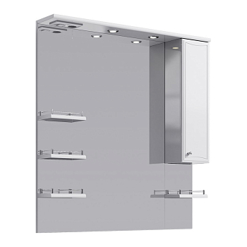 Зеркало Aqwella "Барселона" 105 с  шкафчиком и подсветкой арт.Ba.02.10  