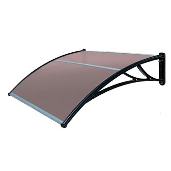 Козырек FARACS пластик. бронзовый 1500*1000мм (Кроншт. Черный - Поликарбонат Бронза) 