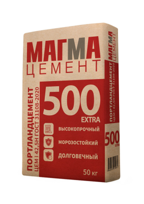 Цемент ПЦ-500 Д0 25 кг МАГМА Мордовия (64шт)