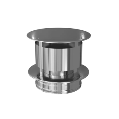 Оголовок (430/0,5 + нерж.) Ф115х200(С ВЕТРОЗАЩИТОЙ) FERRUM