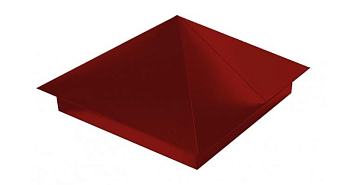Колпак на столб для забора "Тип 1" 520*400 ПЭ (RAL 3005 (вишневый)) НА ЗАКАЗ ОТ 10 ДНЕЙ