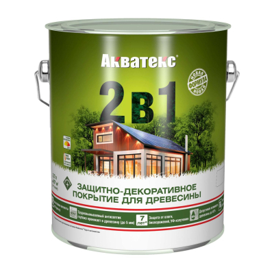 Антисептик для древесины декоративный Калужница 2,7 л Акватекс