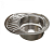 Мойка нерж.врезная овальная 45х57 (0,8) прав вып 3 1/2 MIXLINE 18 см с сифоном