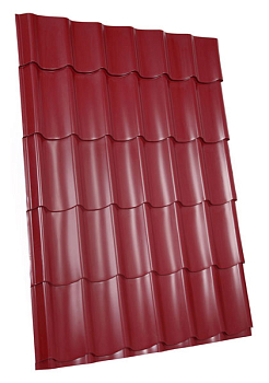 Металлочерепица Монтеррей  бордо 3650*1190 (ПЭ-3005) (1 лист -4,344м2) 