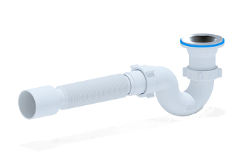 Сифон для душевого поддона 1 1/2" с гофр. трубой 40/50, AniPlast, E115