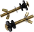 Болты крепления бачка к унитазу М8 с гайкой барашек (2 шт) арт.1.2.9   арт.551177